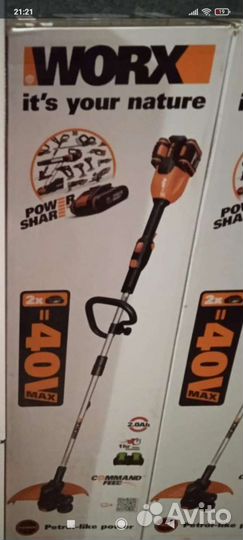 Триммер worx аккумуляторый