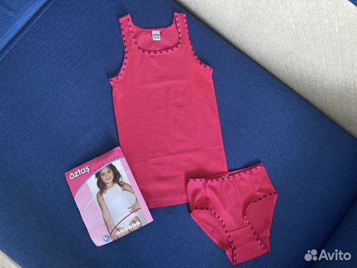 Новый комплект трусы и майка на девочку 122-128