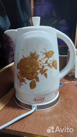 Электрочайник антикварный керамический