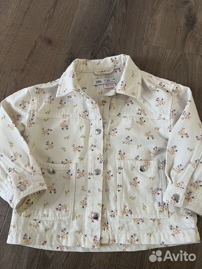 Джинсовая куртка zara для девочки 98