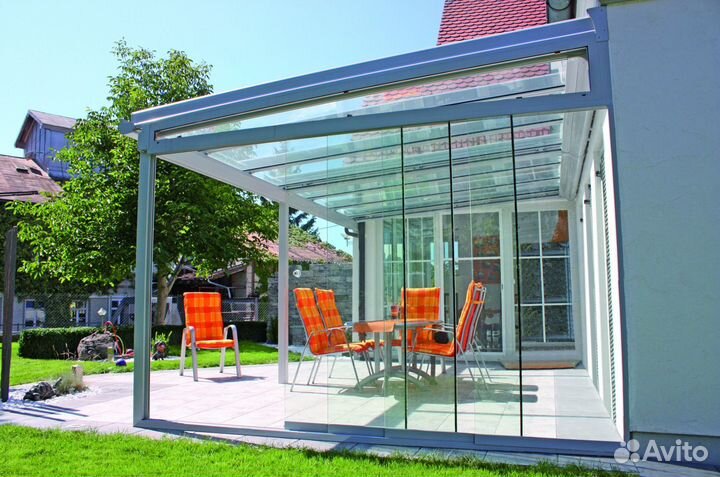 Безрамное остекление террас