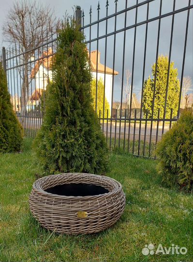 Кашпо из эко ротанга