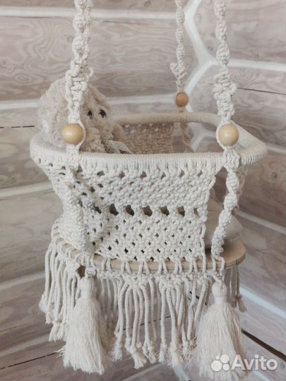 Качель детская в технике макраме