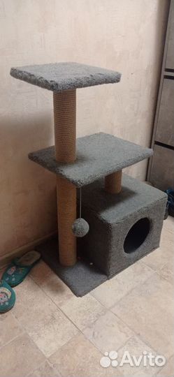 Когтеточка домик для кошки бу