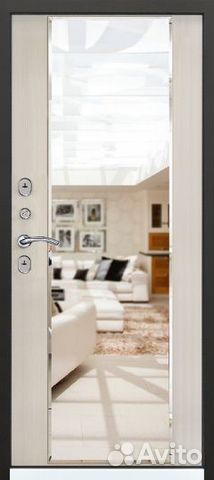 Дверь с терморазрывом с зеркалом