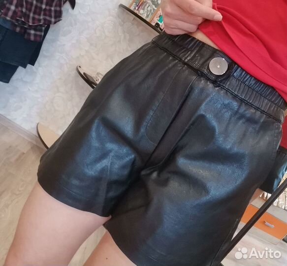 Шорты женские кожаные