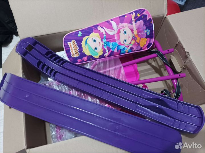 Снегокат новый со спинкой