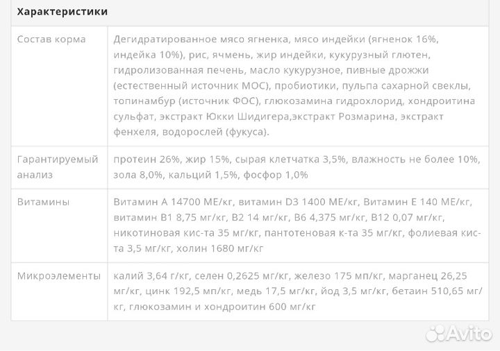 Корм для собак (склонных к аллергии)