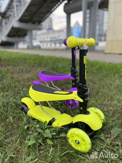 Самокат - беговел 2в1 (светящиеся колесики)
