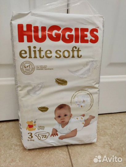 Подгузники huggies elite soft 3