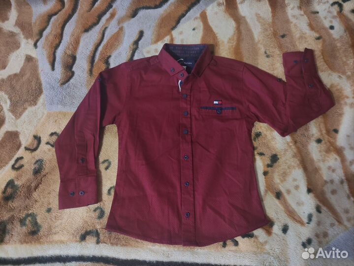 Tommy hilfiger новая рубашка для мальчика 104 р