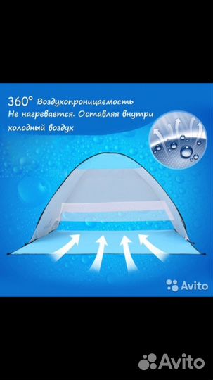 Палатка пляжная, новая, автомат