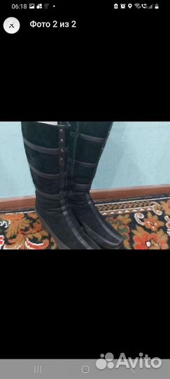 Сапоги женские замшевые 38 р