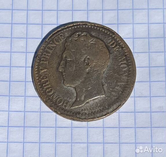 1 десим (10 сантимов) 1838 Монако