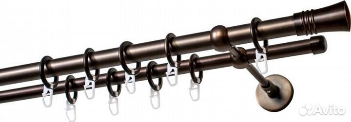 Карнизы для штор металлические шоколад