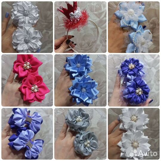 Бантики для волос ручной работы