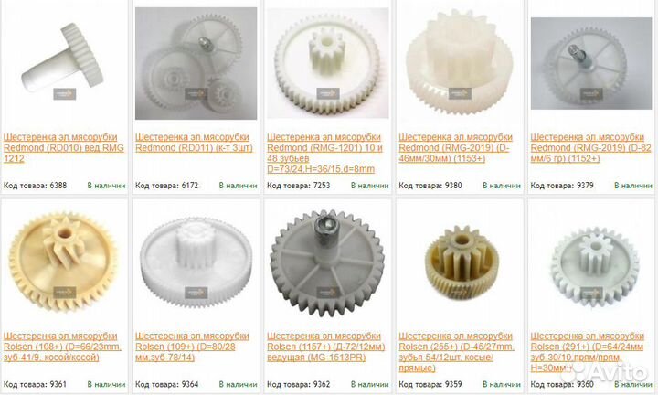 Запчасти для мясорубок, бытовая техника для кухни