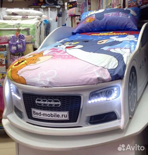 Кровать UNO Ауди Futuka Kids белый