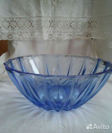 Салатники сахарница синее стекло СССР