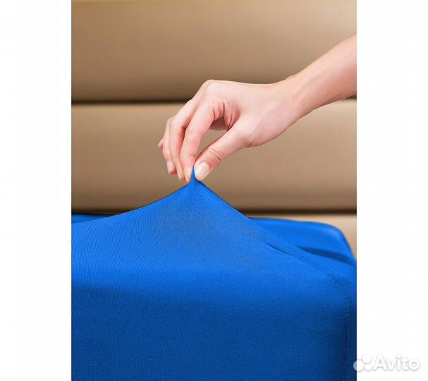 Простынь GoodNight Трикотаж 200х200х20 Лазурный на