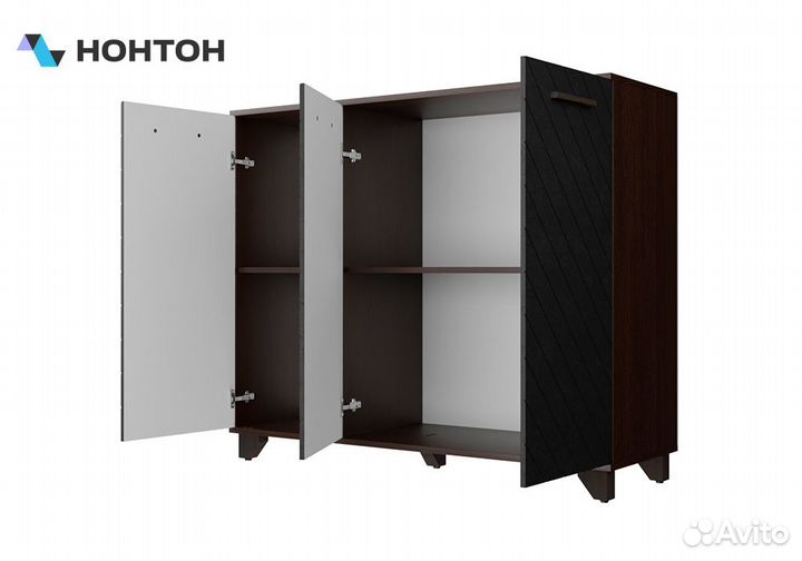 Комод Стокгольм венге / черный матовый