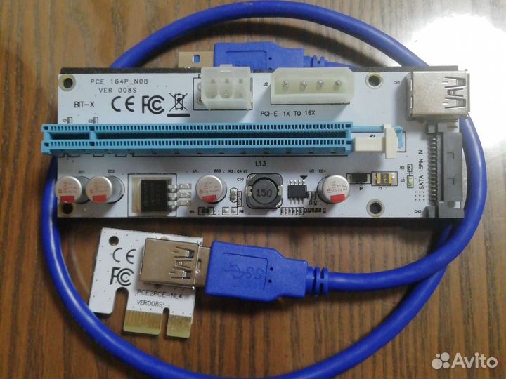 Карта расширения 3в1 pci-e