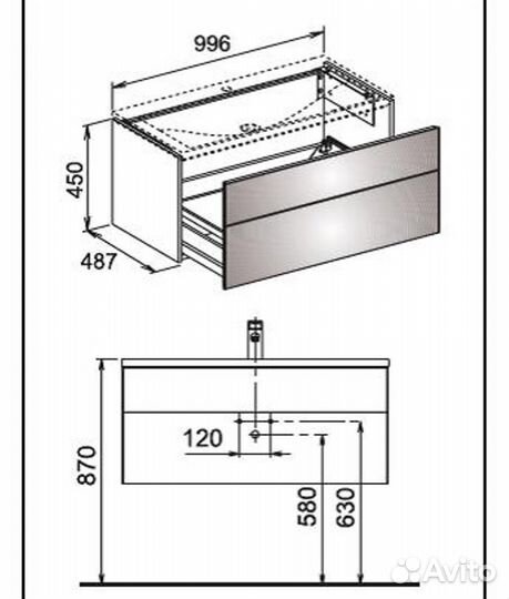 Тумба Keuco Royal Reflex 34070 140000