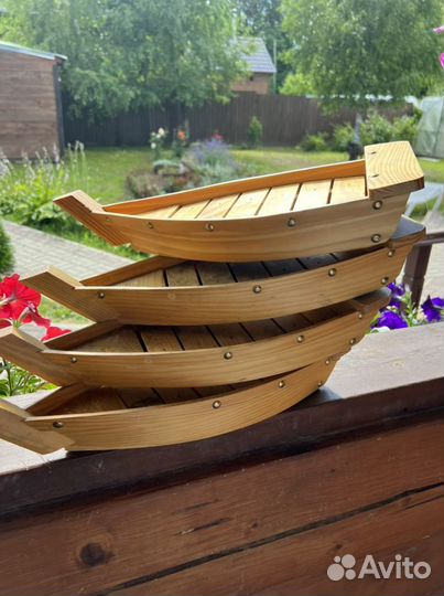 Лодочки деревянные для закусок и суши