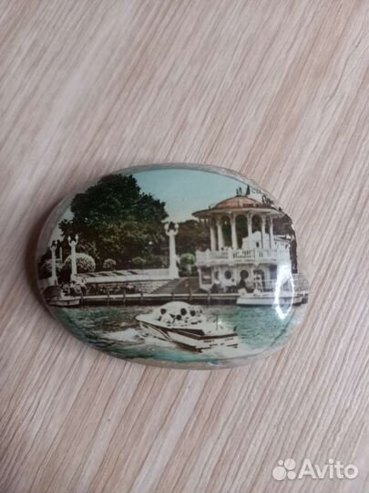 Сувенир из Крыма ялта фото на камне 50-60 годы