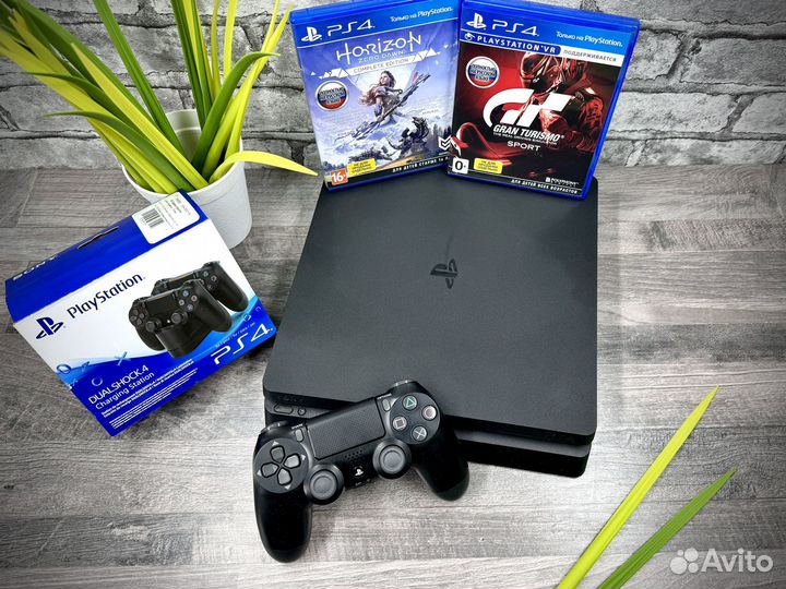 Игровая приставка Sony PS4 Slim + Игры