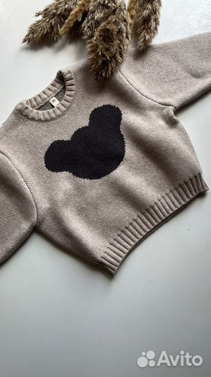 Детский свитер теплый бежевый новый