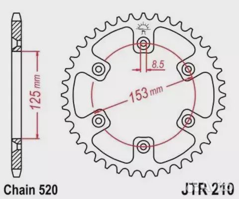 Звезда ведомая JTR210 40