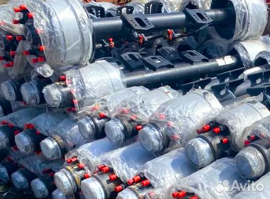 Оси в сборе на полуприцепы и низкорамные тралы