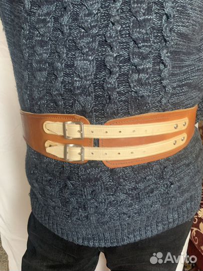 Пояс - корсет фиксирующий кожаный