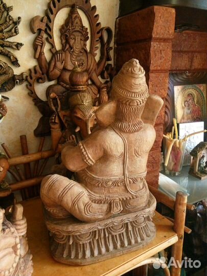 Ганеша деревянный 50х годов прошлого века