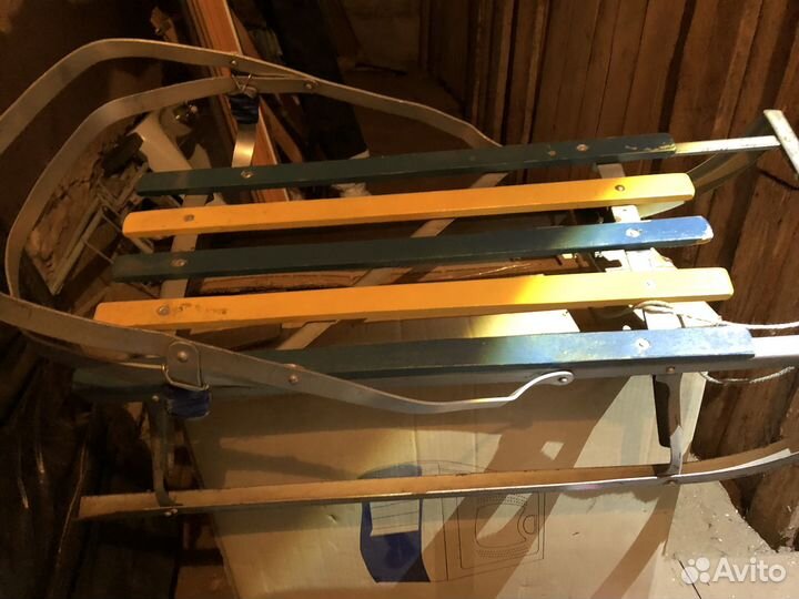 Санки детские стальные с алюминиевой спинкой