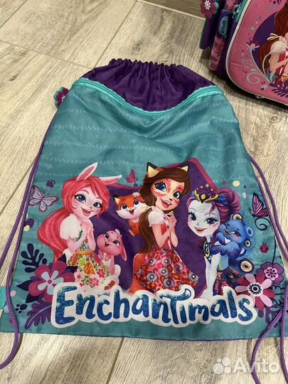 Рюкзак школьный erhaft, Enchantimals + мешок