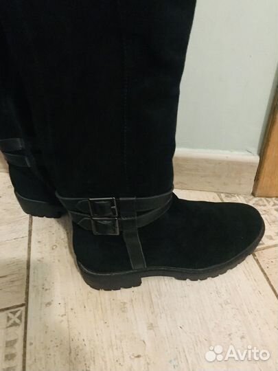 Кожаные сапоги