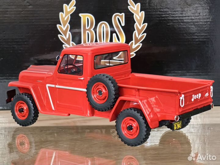 Масштабная модель Jeep Willys Pick Up, red BOS267