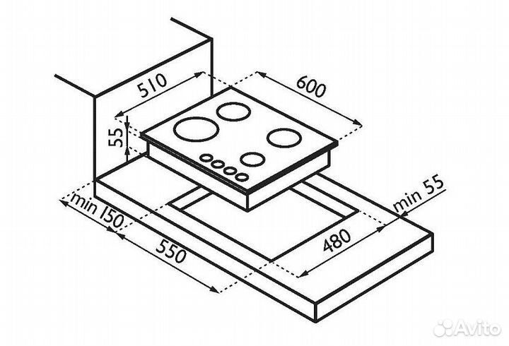 Варочная поверхность ardesia c 604 gvtb