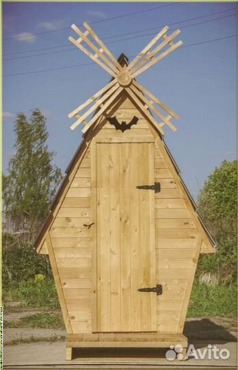 Дачный туалет с декором и установкой FTT