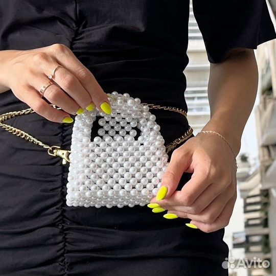 Сумка женская мини из бусин