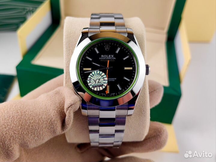 Часы мужские Rolex milgauss lux green