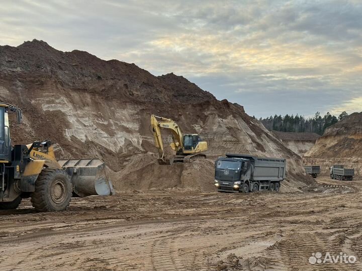 Песок, щебень с карьера