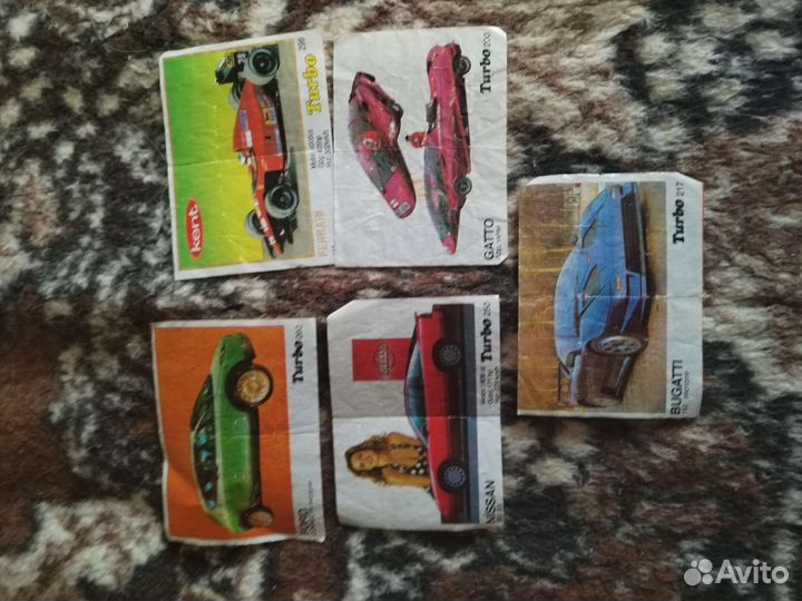 Вкладыши от жвачек 90 х