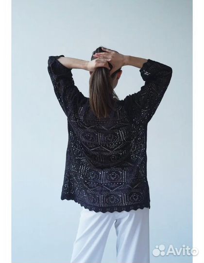 Кардиган женский ажурный