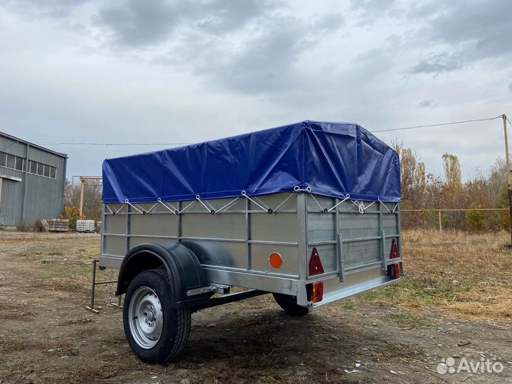 Прицеп Прораб 2*1,3 борт 50 см усилен, тент 21 см