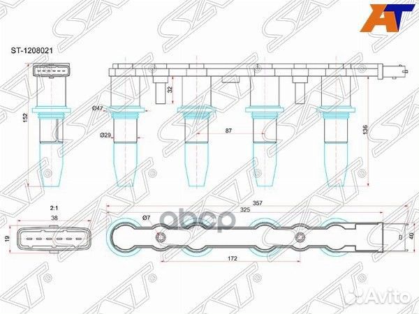 Катушка зажигания opel astrah/G 98-10/corsa D 0