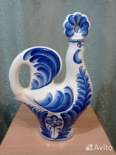 44 см. Штоф графин Петух. Конаково. 50-е