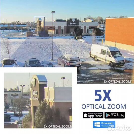 Wifi PTZ IP камера 2560*1920 5MP 5X Zoom